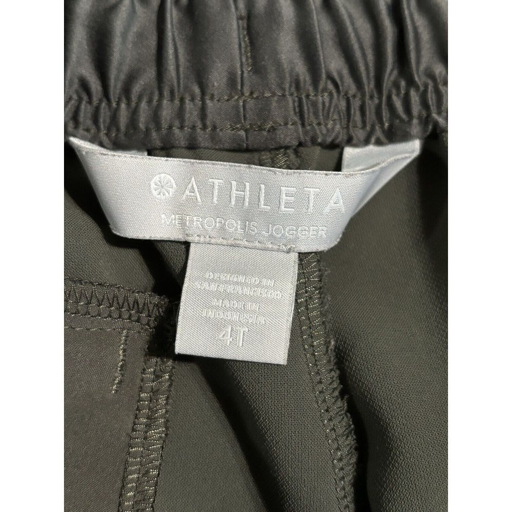Athleta‎ Metropolis Olive Green Jogger Elastic Hem & Waist Ruffle Tie Size 4T - Picture 4 of 7